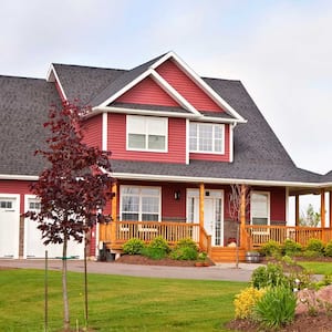 Two story red home