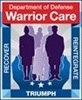 Logo for Department of Defense Warrior Care; Recover, Triumph, Reintegrate