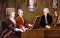 Image 26The Mozart family c. 1780. The portrait on the wall is of Mozart's mother. (from Classical period (music))