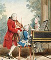 Image 19Wolfgang Amadeus Mozart (seated at the keyboard) (from Classical period (music))