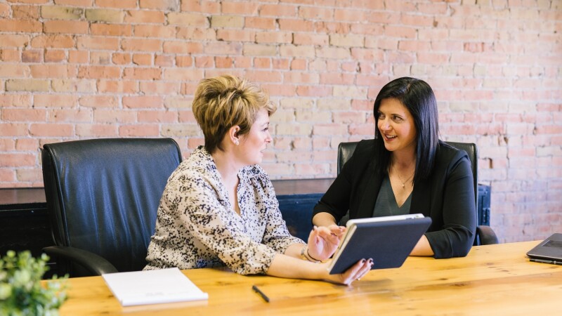 two women in professional meeting