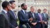 A group of U.S. mayors and mayors-elect after a White House meeting with President Joe Biden, in Washington, Dec. 14, 2021. 