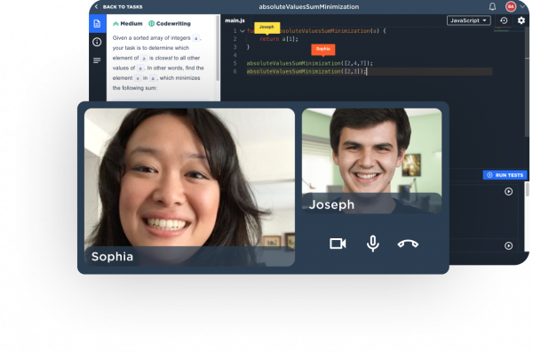 Video calling within CodeSignal Interview (1)