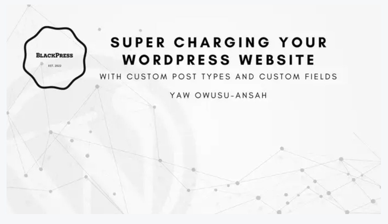 Super charging your WordPress website event cover image.