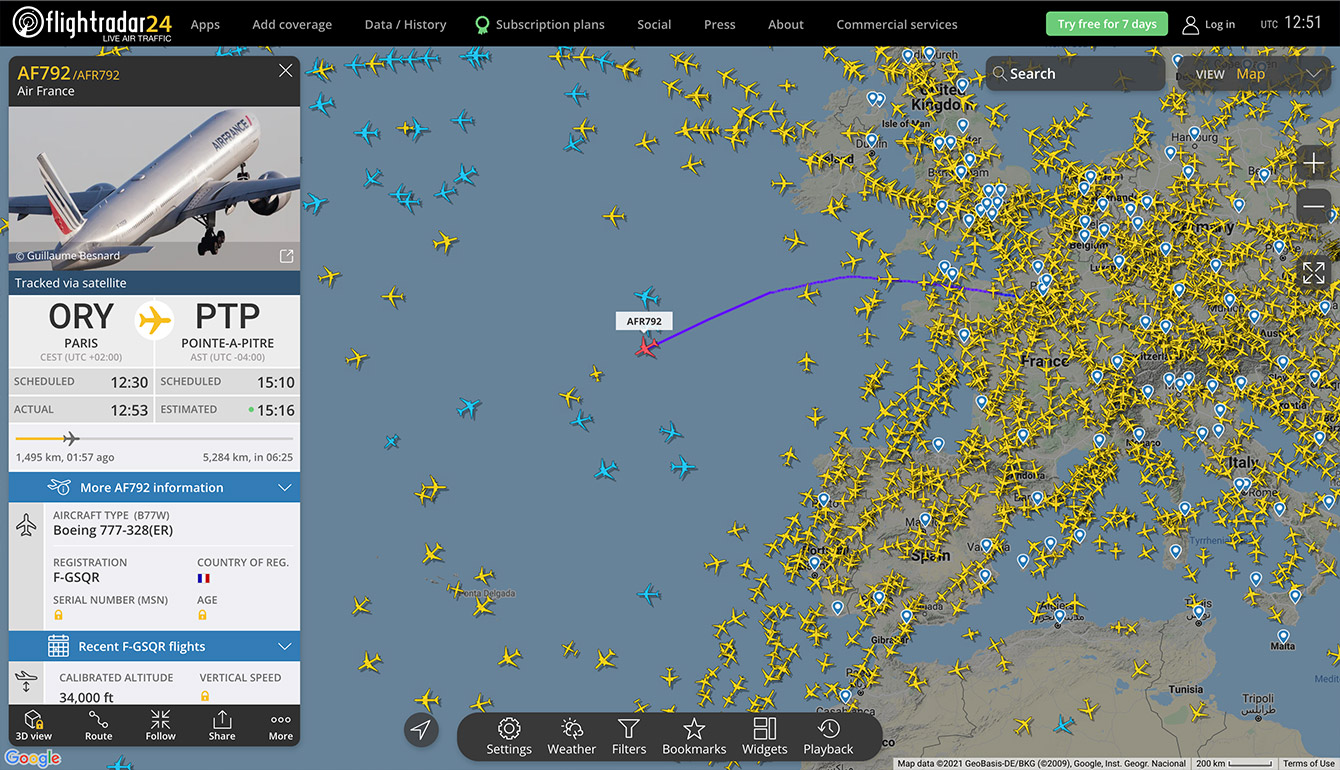 Flightradar24: tutto ciò che riguarda gli aerei