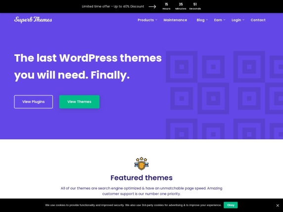 SuperbThemes homepage