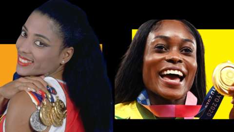 Florence 'Flo-Jo' Griffiths Joyner and Elaine Thompson-Herah