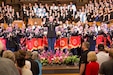 Service members and their supporters from across the state gathered at the Tabernacle on Temple Square, Salt Lake City, Utah November 8, 2019 for the Utah National Guard’s 64th Annual Veteran’s Day Concert commemorating the 75th anniversary of the invasion of Normandy. The 23rd Army Band joined forces with a combined Granite School District high school choir of some seven hundred students in a celebration of music to “honor the men and women of the ‘greatest generation’, their commitment and sacrifices, and the pivotal role they played” in the nation’s identity.