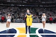 The Utah Jazz, in partnership with Larkin Mortuary, took a moment to recognize a local hero and member the Utah National Guard, Sgt. 1st Class Steven Sandberg, during the NBA game in Salt Lake City, Feb. 5, 2020. Sandberg currently serves as the human resources non-commissioned officer for the 204th Maneuver Enhancement Brigade at Camp Williams, Utah.