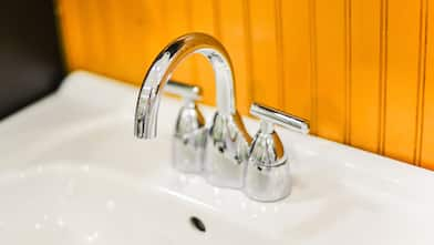 sink faucet in child's bathroom