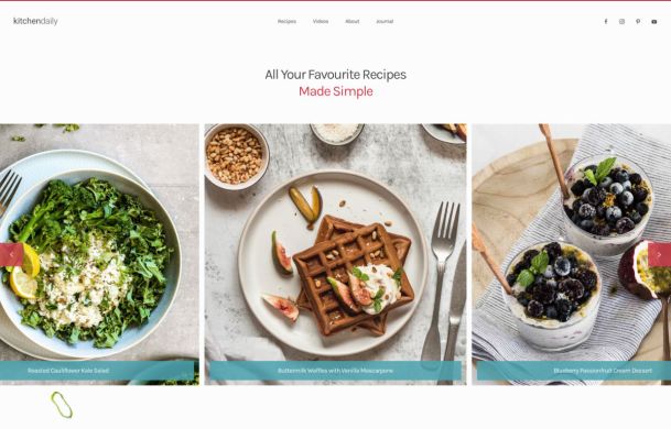 Kitchen Daily Theme for WordPress and Joomla