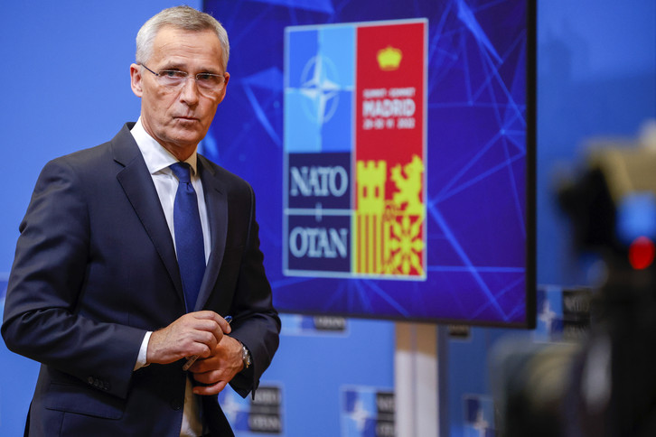 NATO Secretary-General Jens Stoltenberg speaks  