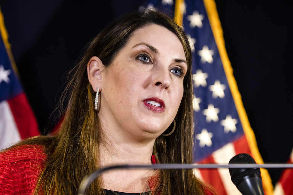 RNC Chair Ronna McDaniel speaks.