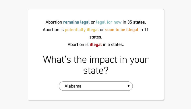 Supreme Court overturns Roe v. Wade: Search our database for the impact in your state.