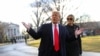 U.S. President Donald Trump and first lady Melania Trump depart the White House to board Marine One ahead of the inauguration of president-elect Joe Biden, in Washington, January 20, 2021.