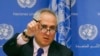 FILE - U.N. spokesman Stephane Dujarric, pictured at U.N. headquarters in June 2017, said an attack on a U.N. convoy in northern Mali on June, 1, 2022, was "a tragic reminder of the ... threats peacekeepers face on a daily basis."