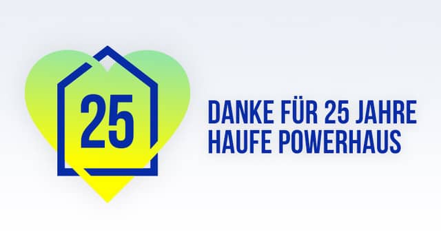 Aktionslogo der Kampagne 25 Jahre Haufe PowerHaus