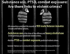 Substance use, PTSD, combat exposure: Are there links to violent crimes? 