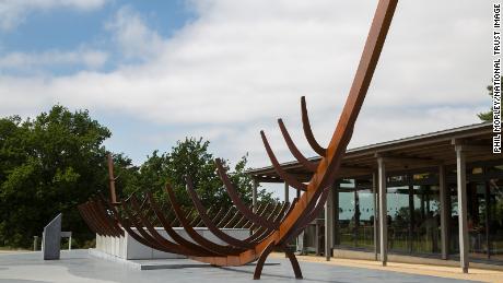 The Ship Sculpture at Sutton Hoo, Suffolk, East of England