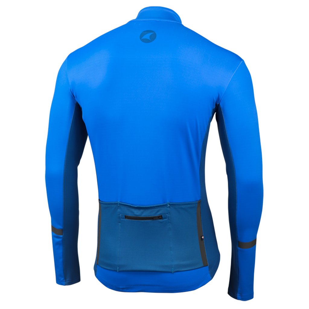 Thermal Long Sleeve Cycling Jersey for Men #color_blue