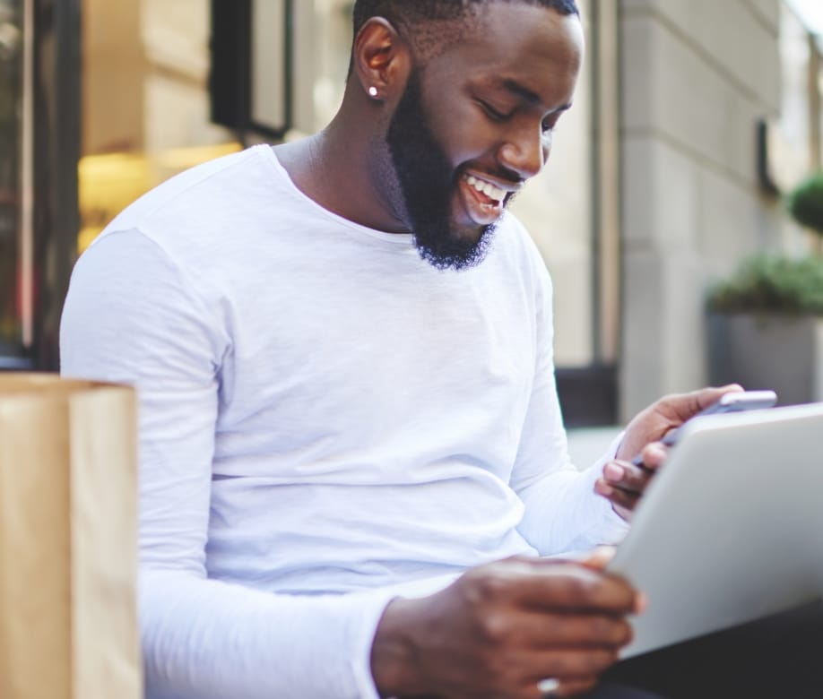 man on laptop