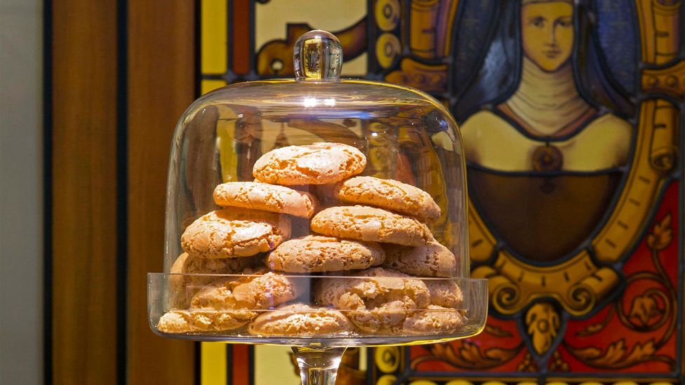 The original Macarons des Sœurs were created by two 18th Century nuns, Marguerite Gaillot and Marie Morlot (Credit: Nicolas Genot/Maison des Sœurs Macarons)