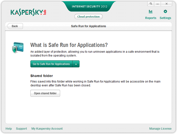 Kaspersky Labs Safe Run