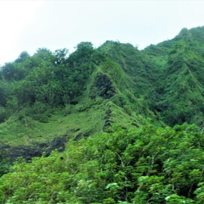 The Ha'iku Stairs, also known as the Stairway to Heaven on Oahu, Hawaii.