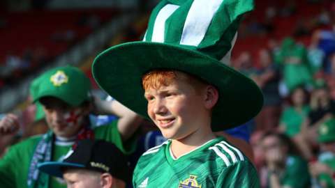 Northern Ireland fans at St Mary's Stadium