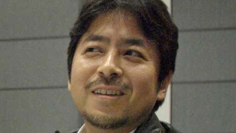 Manga Star and Inventor of Yu-gi-oh Cards Japanese Cartoonist Kazuki Takahashi at the Leipzig Book Fair Saturday 19 March 2005