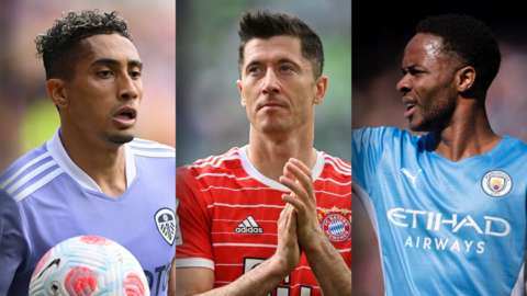 Raphinha, Robert Lewandowski and Raheem Sterling