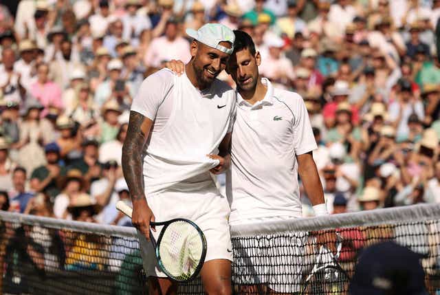<p>Djokovic fought from a set down to win his 28th match in a row at Wimbledon </p>
