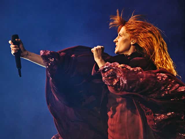 <p>Florence and the Machine on stage at Mad Cool</p>