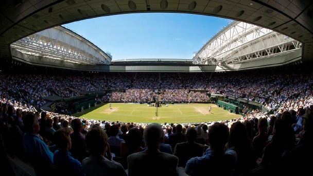 Vue du court central de Wimbledon