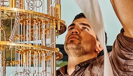 A technician works on the IBM Quantum computer