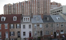 Townhouses in Little Italy, Baltimore, seen here in 2015. 