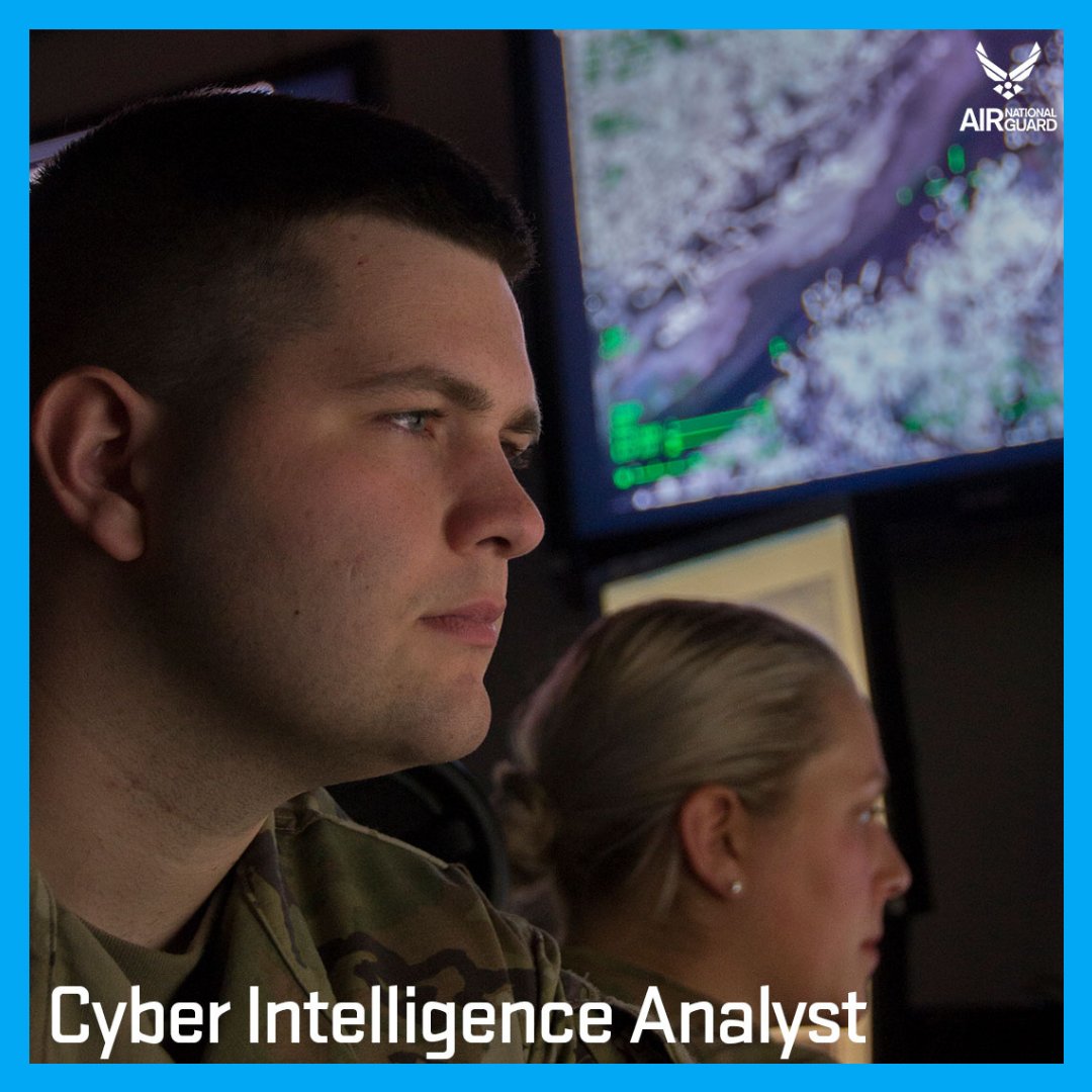 An Airman poses for a side profile shot as he conducts cyber intelligence training.

