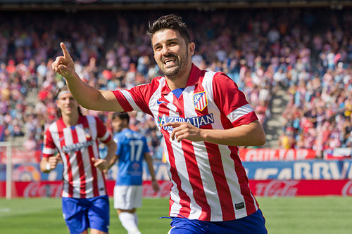 David Villa celebrando un gol