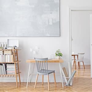 Scandinavian style apartment interior with hardwood floor