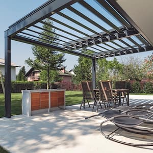 Pergola attached to house