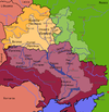 Map of the drainage basin of the Dnieper