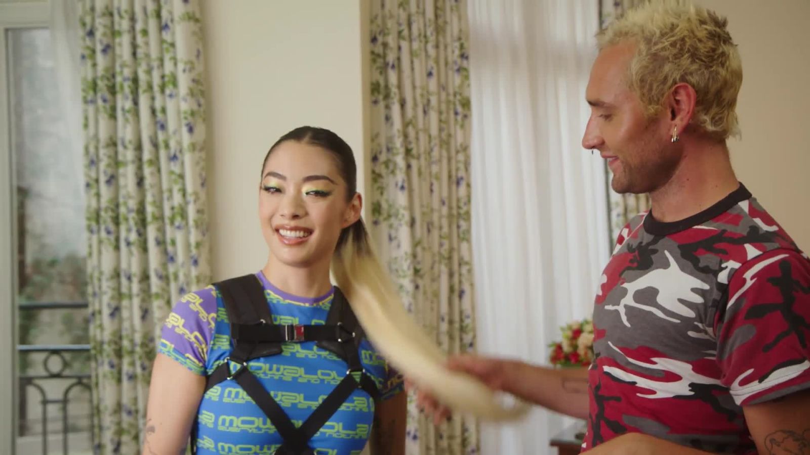 How to Create an Invisible Ponytail, Courtesy of Rina Sawayama and Jake Gallagher