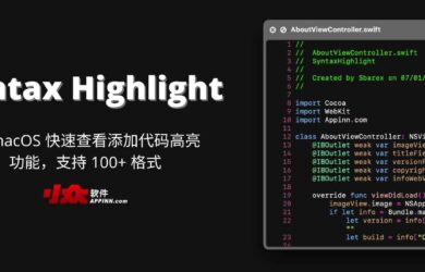 Syntax Highlight - 为 macOS 快速查看添加代码高亮功能，支持 100+ 格式 23