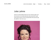 Julia Lahmes blog. Julia kan ikke lade være med (hendes ord) at dele stort og småt på sin blog.