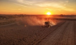 Crops are harvested in Iowa in an undated photo.