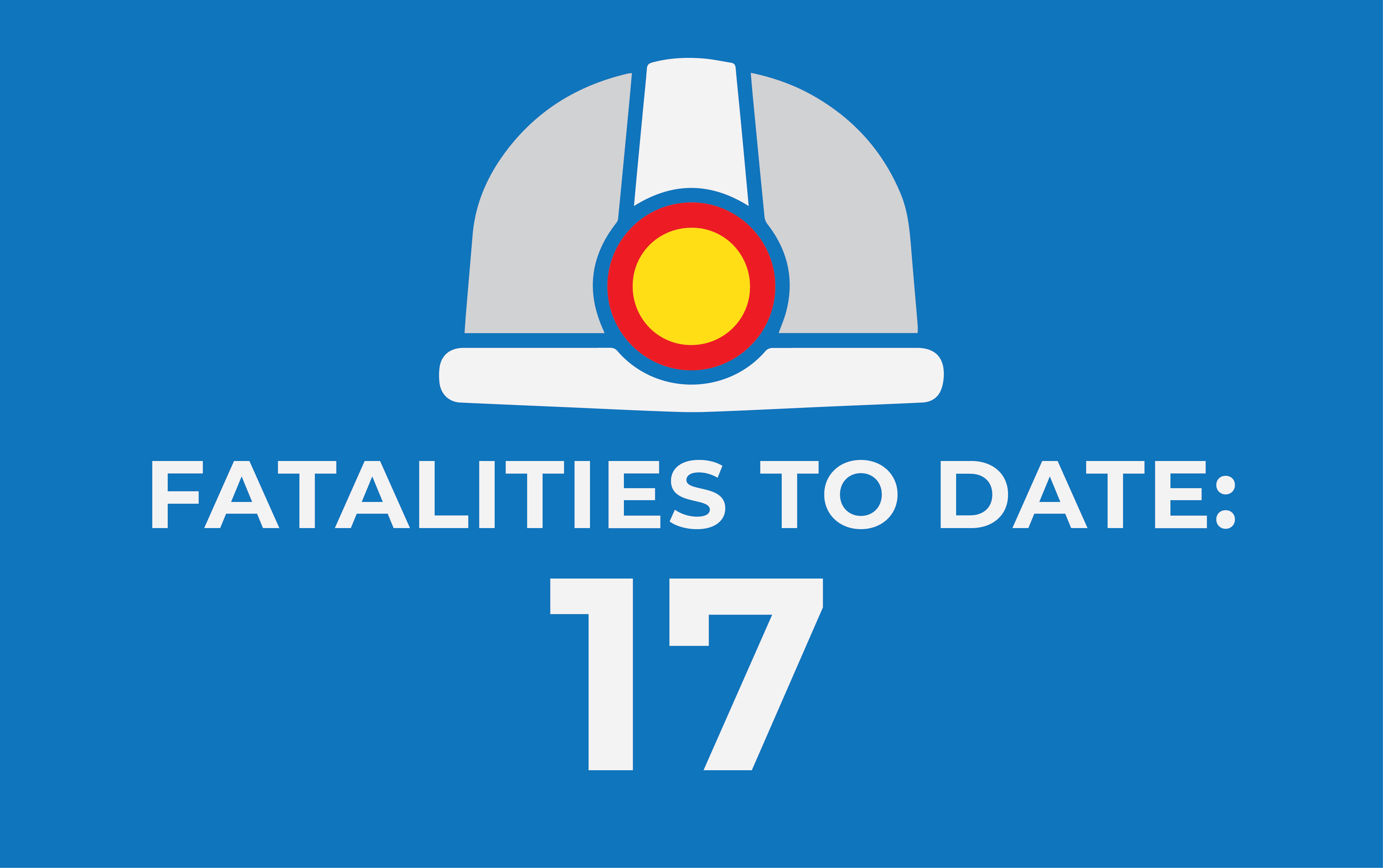 MSHA's fatality logo depicting current number of fatalities to date.