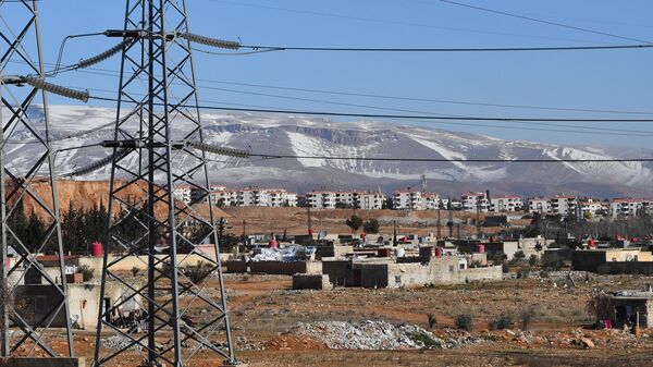 Линии электропередач подстанции в пригороде Дамаска