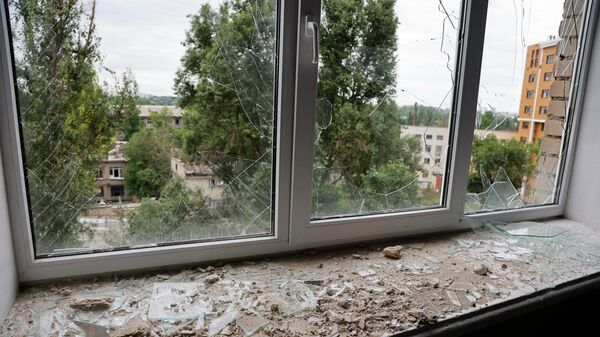 Последствия обстрела украинскими войсками в ДНР