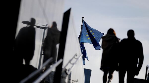 Флаг ЕС в Брюсселе