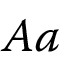 "A" müasir "İtalic" tipoqrafiya komplektində
